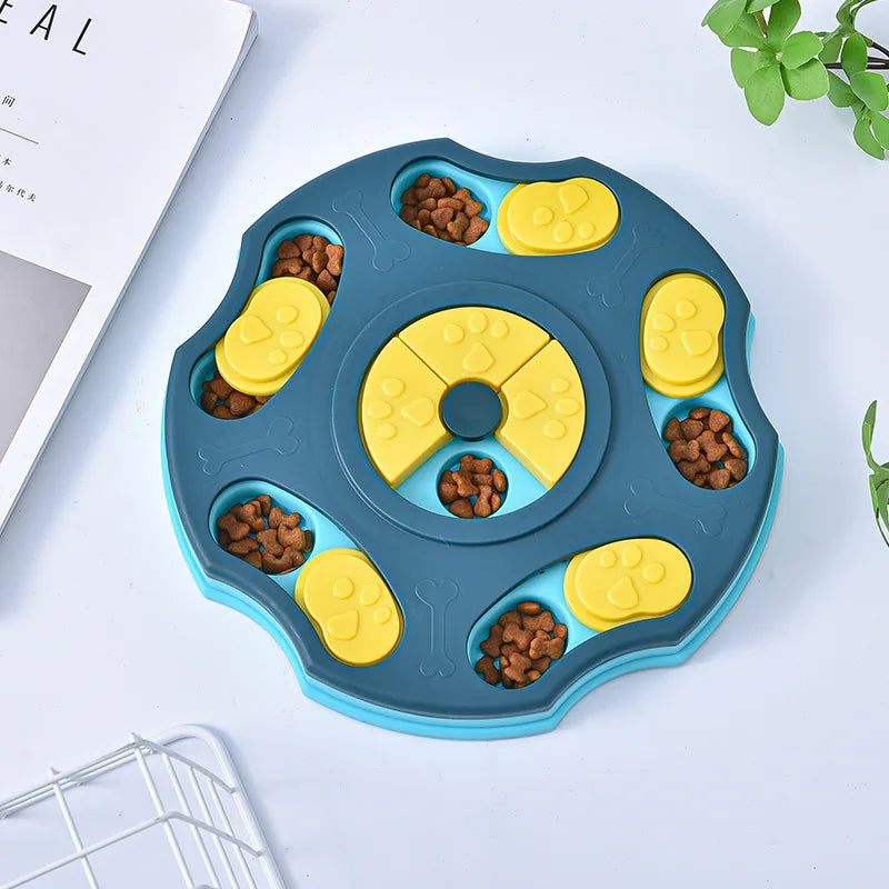 Dog Puzzle Slow Feeder Bowl – Interactive IQ Food Dispenser for Dogs & Cats