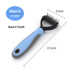 Professional Pet Deshedding Brush | Stainless Steel Dog & Cat Hair Remover Comb