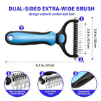 All-in-One Pet Deshedding Brush | Dog & Cat Grooming Tool for Hair Removal & Dematting