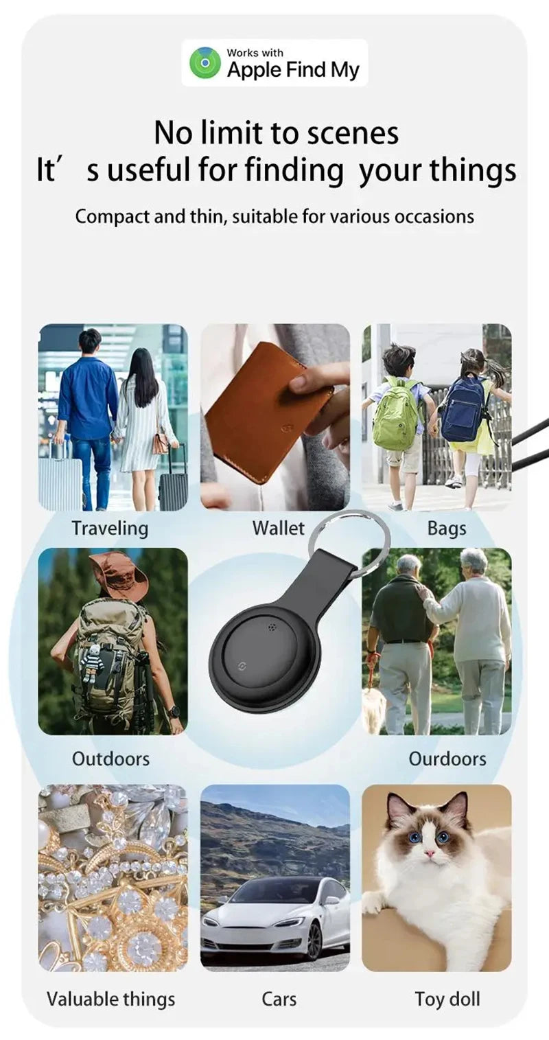 Smart GPS Locator Tag – Pet, Kids, Wallet and Luggage Tracker (Apple Find My Compatible)