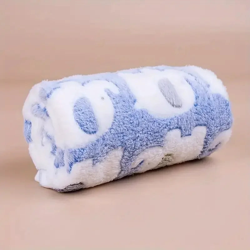 Cartoon Elephant Pet Blanket for Dogs and Cats | Soft Cozy Flannel Throw for Puppies & Kittens