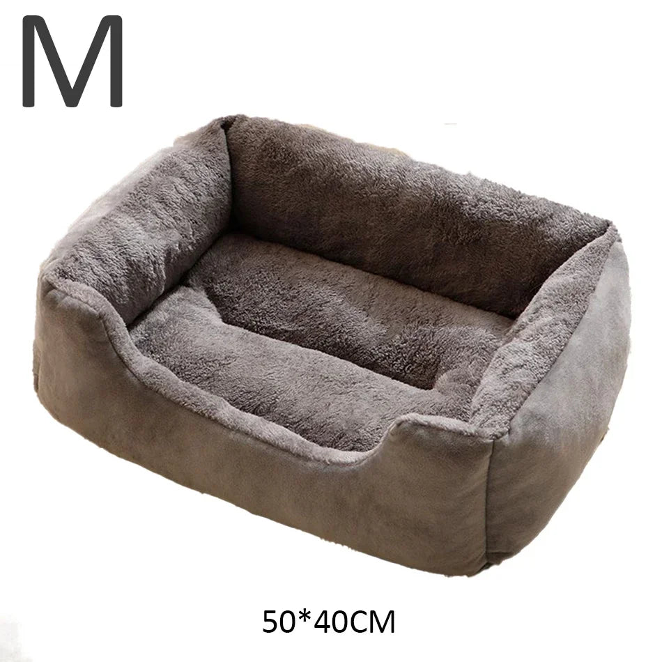 Soft Plush Pet Bed for Cats & Small Dogs – Cozy Warm Sleeping Cushion Basket House