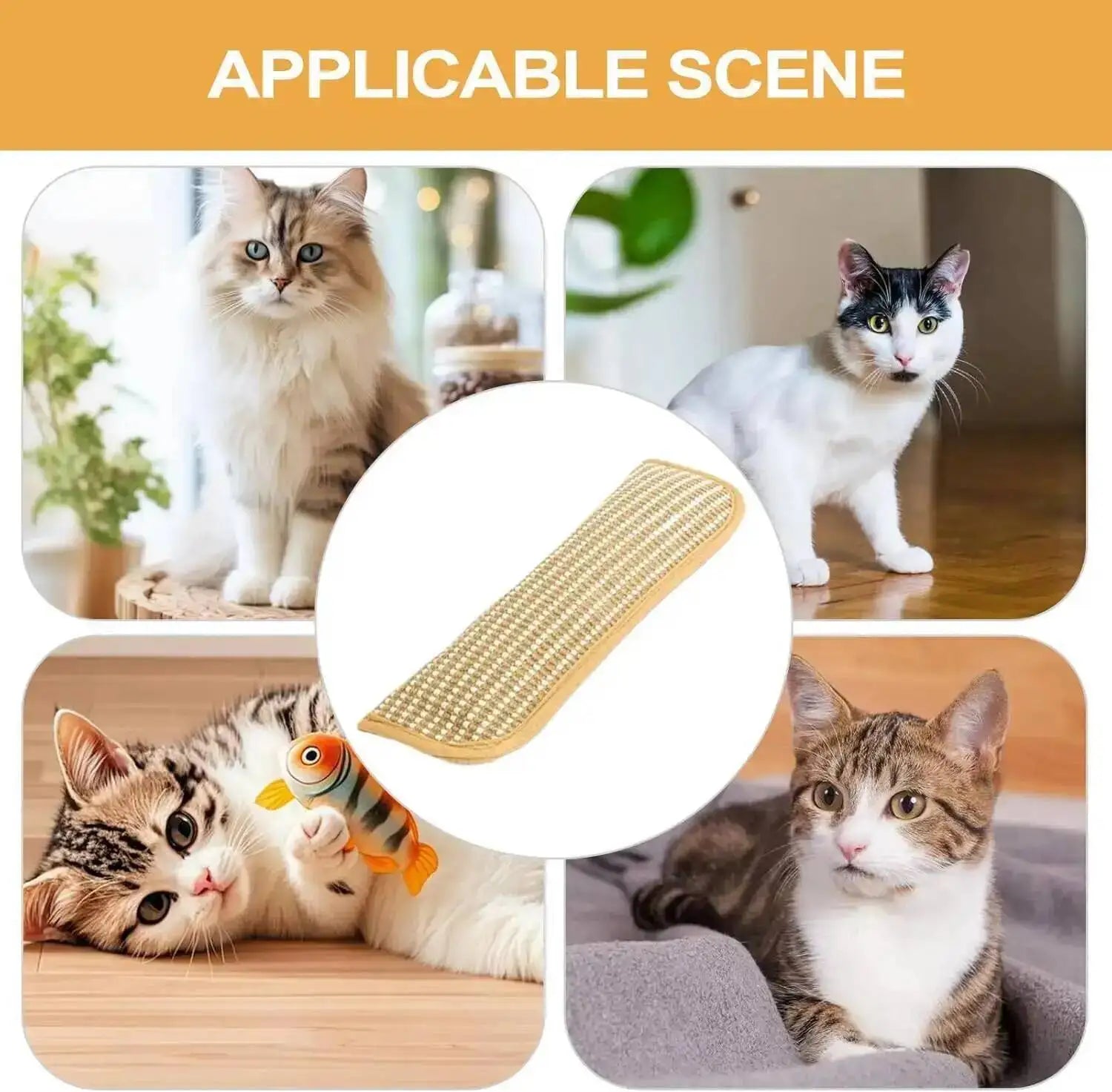 Interactive Cat Scratcher Toy with Catnip Pillow – Sisal Scratching Post, Claw Grinder & Chew Bite Toy for Kittens and Indoor Cats