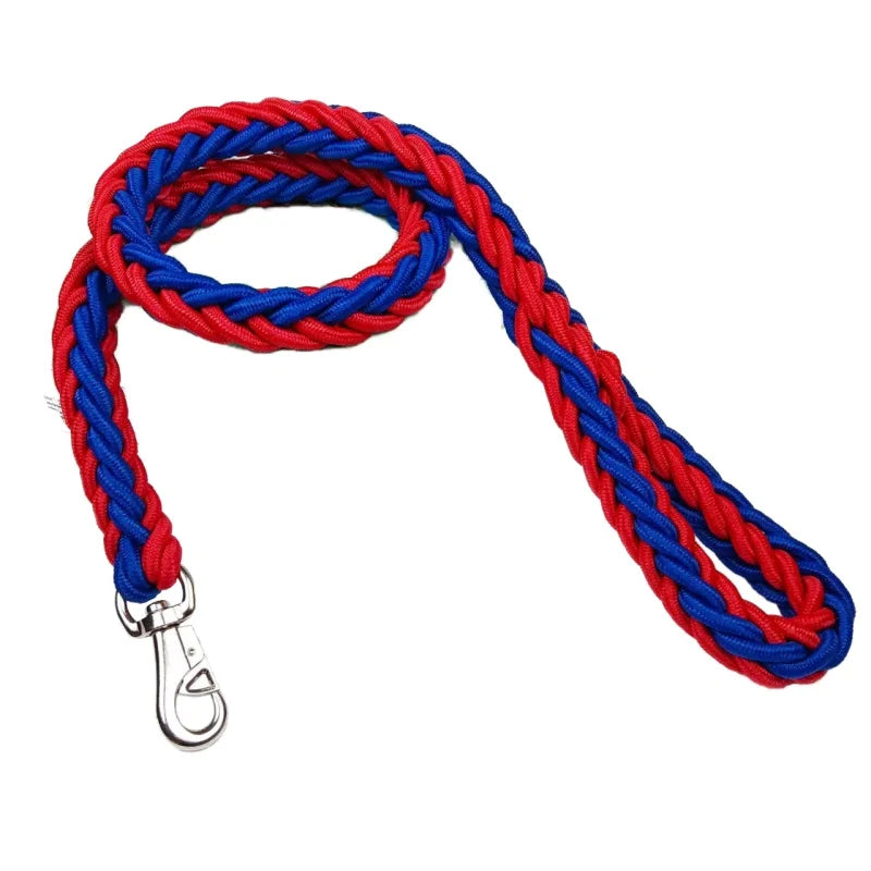 Large Dog Leash Nylon Braided Traction Rope – Heavy Duty Walking Lead for Bulldog, Rottweiler and Hound Dogs