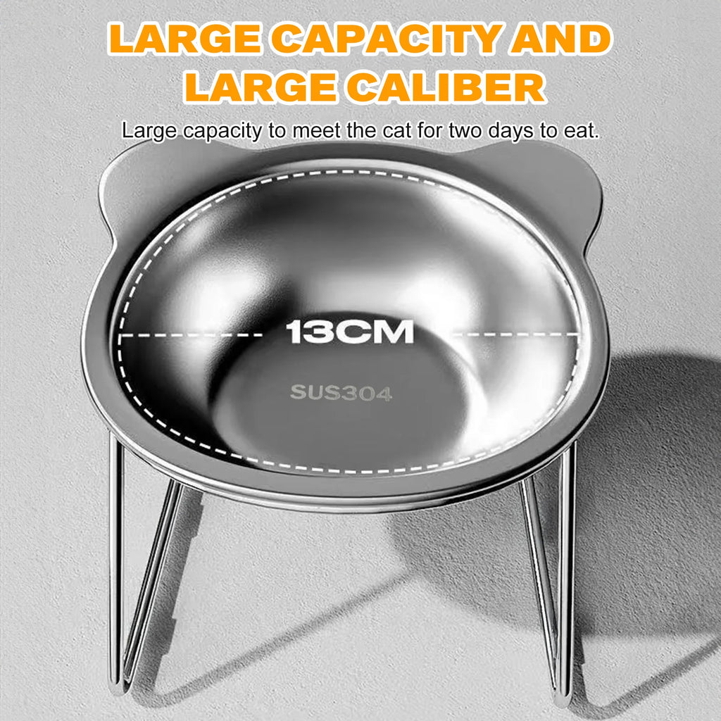 Elevated Stainless Steel Pet Bowl with Stand – Anti-Slip & Neck Support