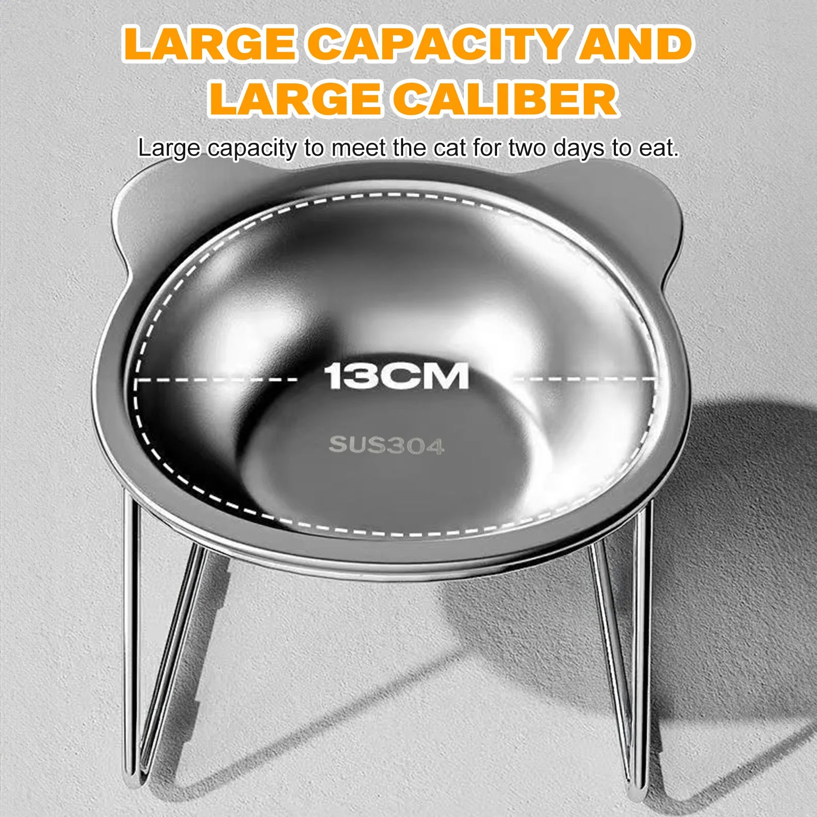 Elevated Stainless Steel Pet Bowl with Stand – Anti-Slip & Neck Support