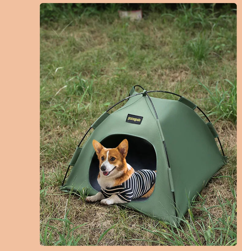 Tent Shape Cat Beds Removable Convenient Storage Pet Bed Portable Outdoor Travel Sunshade Cat and Dog Tent Pet Essentials