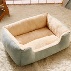 Soft Plush Pet Bed for Cats & Small Dogs – Cozy Warm Sleeping Cushion Basket House
