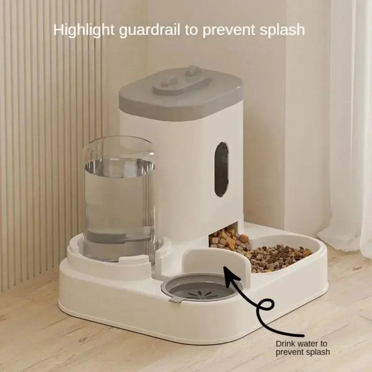 Automatic Dog & Cat Feeder with Water Dispenser – Large Capacity Food Storage Bowl