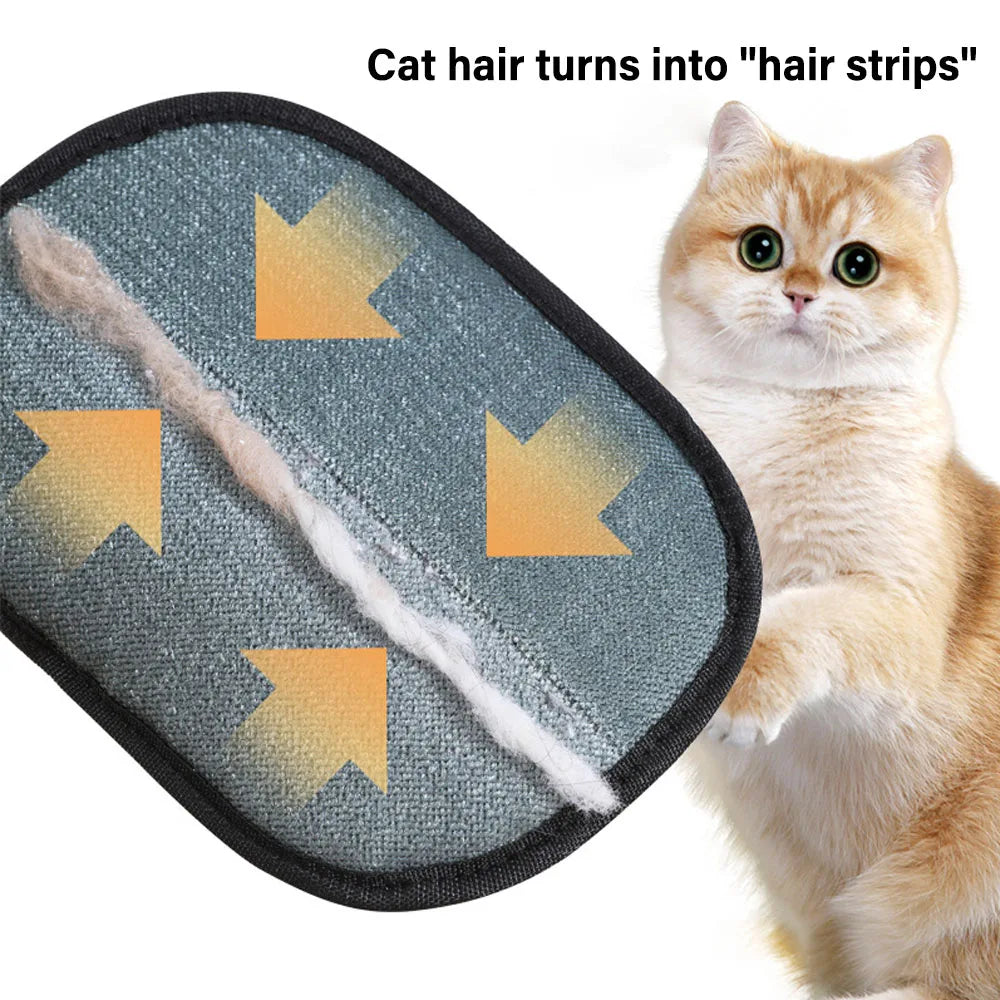 Reusable Pet Hair Removal Gloves – Double-Sided Static Grooming & Fur Cleaner for Dogs & Cats