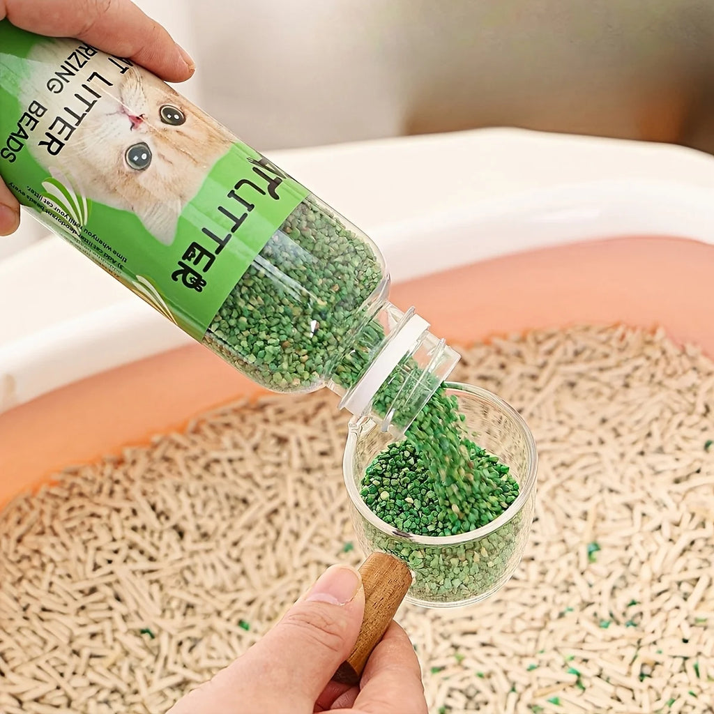 Cat Litter Deodorizing Beads 250ml – Litter Box Odor Eliminator & Pet Odor Neutralizing Freshener