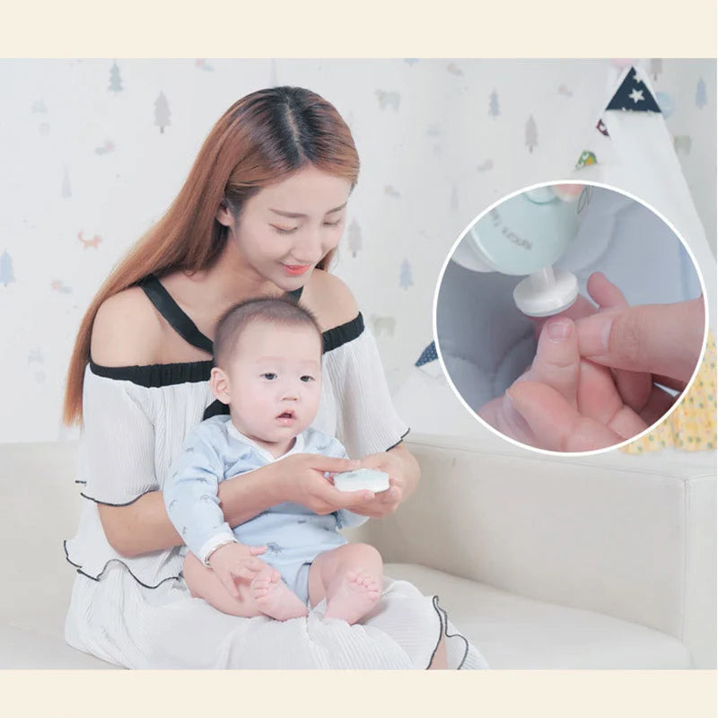 Electric Baby Nail Trimmer – Safe Infant Nail Polisher for Newborns (0–12 Months) Baby Nail Care Kit