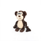 Cute Animal Rope Dog Toy – Plush Squeaky Knot Chew Toy for Puppies and Dogs (Rabbit Monkey Cartoon)