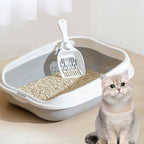 Semi-Enclosed Cat Litter Box – Large Spatter-Proof Cat Toilet with Anti-Tracking Pedal and Open Ventilation Design