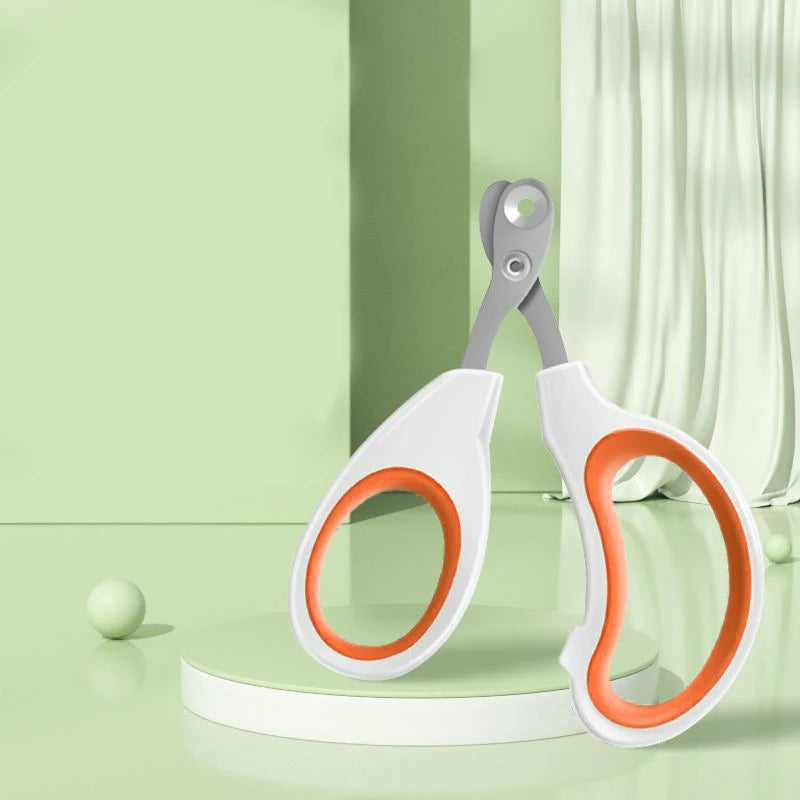 Circular Hole Pet Nail Scissors – Professional Dog & Cat Nail Clippers, Safe & Easy Toe Claw Trimmer for Small Pets, Anti-Slip Pet Grooming Tool
