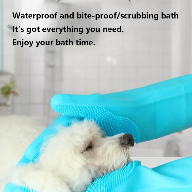 Silicone Pet Grooming Gloves for Dog and Cat Bathing Hair Removal Massage Brush
