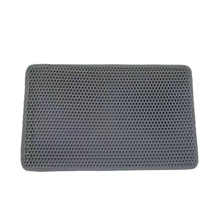 Non-Slip Waterproof Double Layer Cat Litter Mat – Washable Pet Litter Catcher Pad for Clean Home