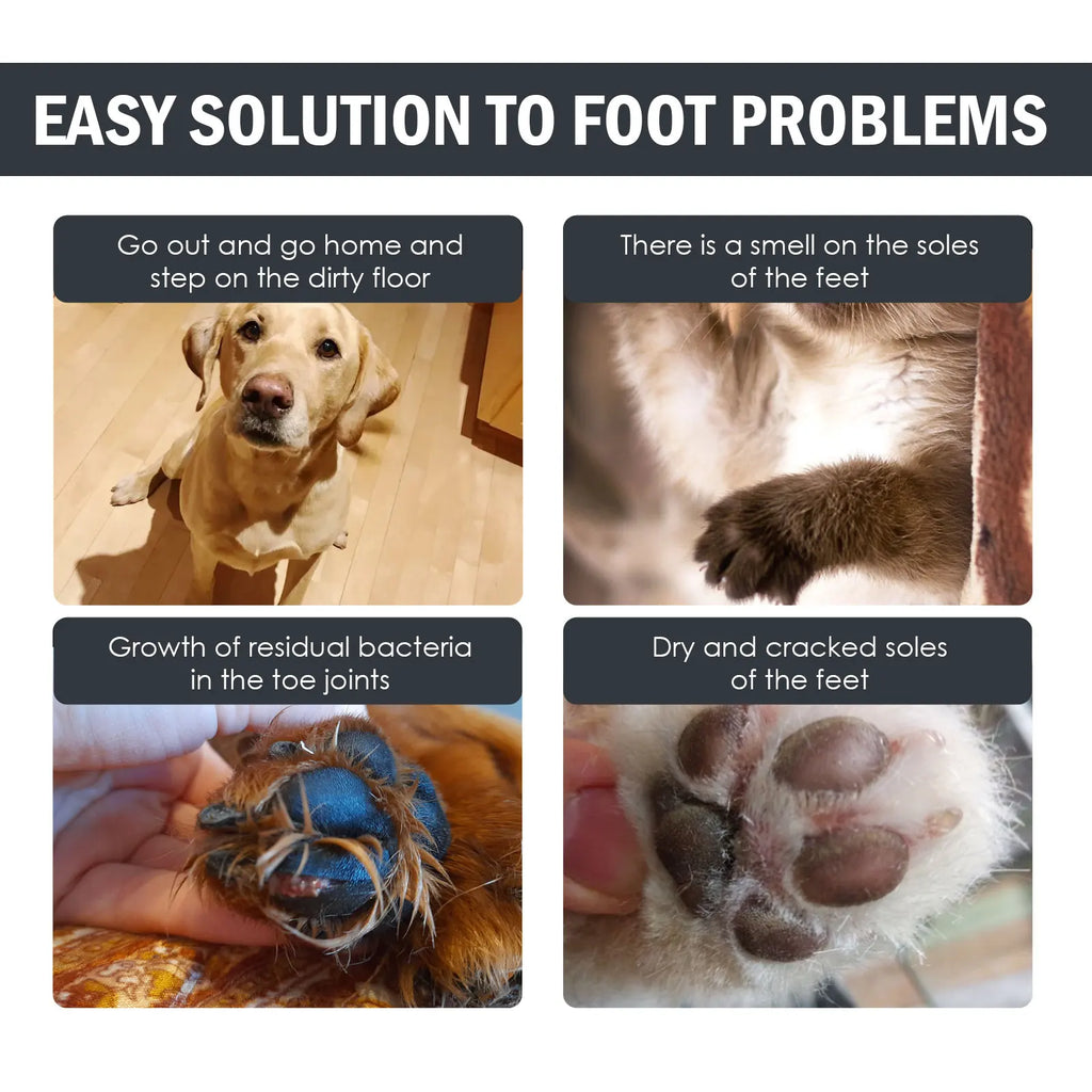 Pet Paw Foam Cleaner 100ml – No-Rinse Dry Shampoo for Dogs & Cats with Brush, Deep Cleaning Paw Dirt & Mud Remover