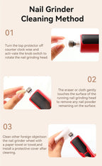 ROJECO Electric Pet Nail Grinder – Rechargeable Dog & Cat Nail Trimmer with LED Light, 7-Speed Adjustable Quiet Paw Grooming Tool