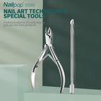 Nailpop Stainless Steel Cuticle Pusher Tool – Professional Nail Cleaner for Manicure & Pedicure, Nail Care & Dead Skin Remover Kit (NT-001-C)