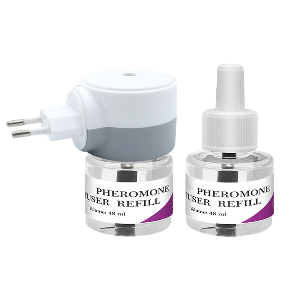 Cat Calming Pheromone Diffuser with Refill Liquids | Relaxing Stress Relief Aid for Indoor Cats EU/UK Plug
