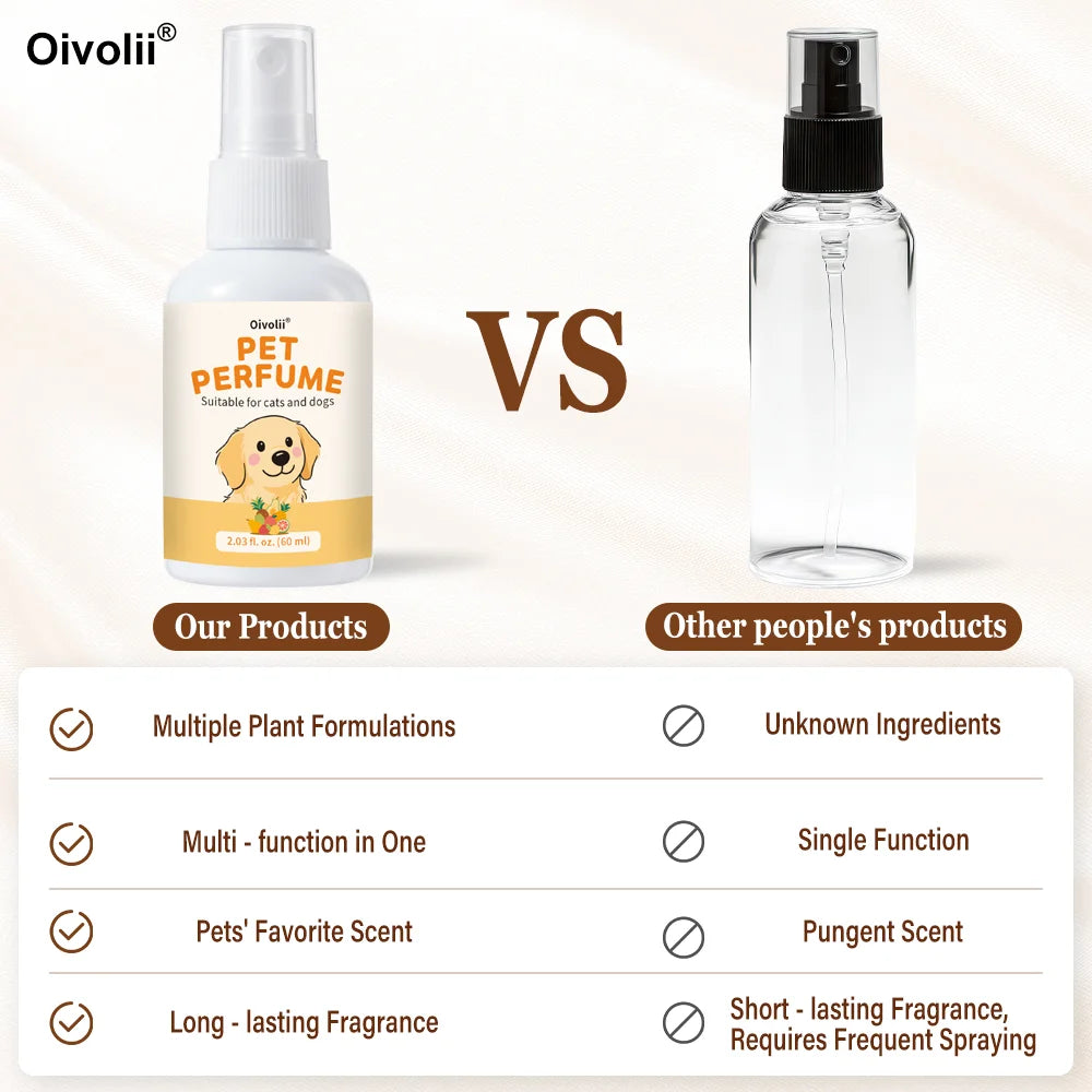 Pet Perfume Spray for Dogs and Cats | Plant-Based Long Lasting Deodorizing Floral Fruit Fragrance