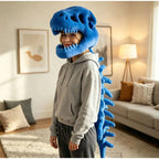 Funny T-Rex Skeleton Plush Hat – Dinosaur Bone Fossil Costume Headwear