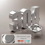 Elevated Stainless Steel Pet Bowl with Stand – Anti-Slip & Neck Support