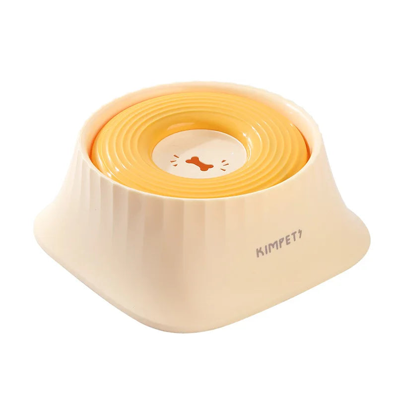 Floating Slow Feeder Dog Water Bowl – Anti-Spill & Anti-Wet Chin Design