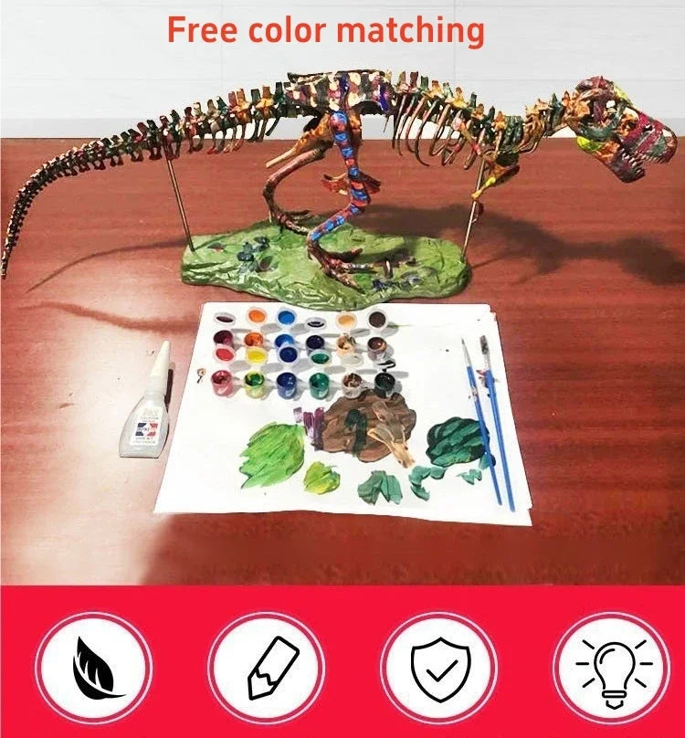70cm DIY T-Rex Dinosaur Skeleton Model – Jurassic Fossil Assembly Ornament