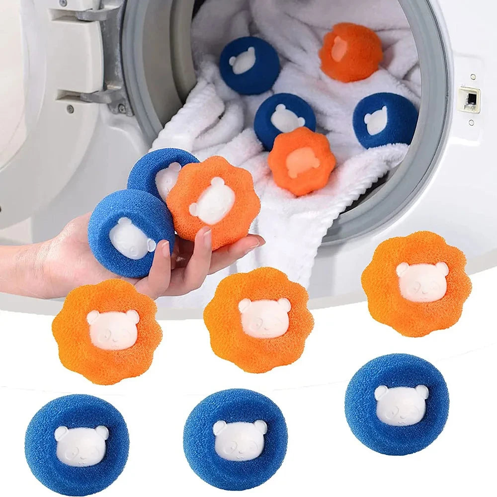 Reusable Pet Hair Remover Balls for Washing Machine – 5pcs Cat & Dog Fur Collector Laundry Tool