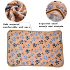 Soft Paw Print Pet Blanket for Dogs and Cats | Coral Fleece Warm Sleeping Pad All Seasons