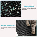 Waterproof Double Layer Cat Litter Mat – Honeycomb EVA Litter Trapping Mat, Non-Slip Washable Pet Toilet Floor Protector