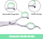 Pet Grooming Scissors Stainless Steel – Dog and Cat Hair Trimming Shears for Face, Eyes, Ears & Feet