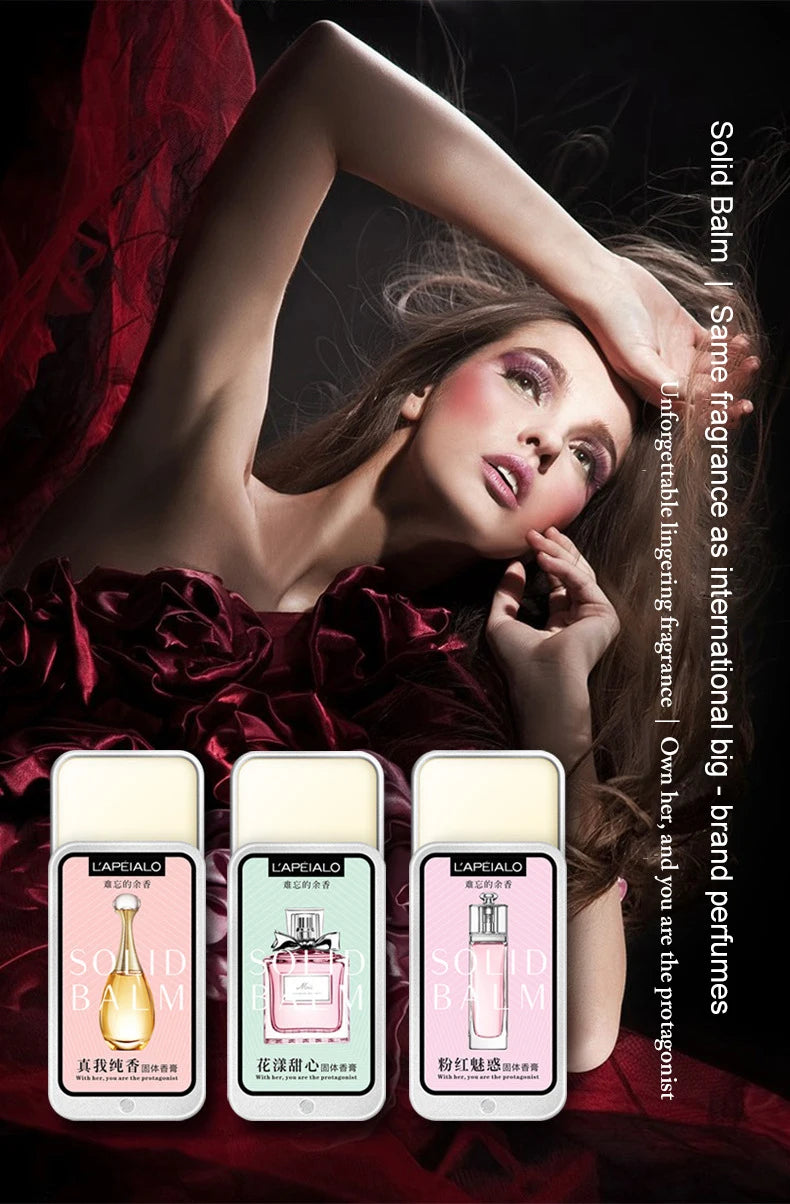 Women’s Solid Perfume Balm | Long Lasting Fruity Fragrance Portable Body Perfume Balm