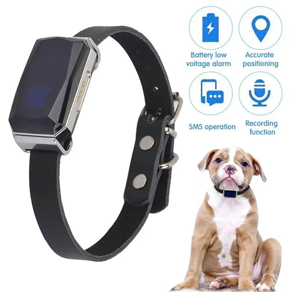 Smart GPS Pet Tracker Collar for Dogs and Cats – Waterproof Real-Time Location Device