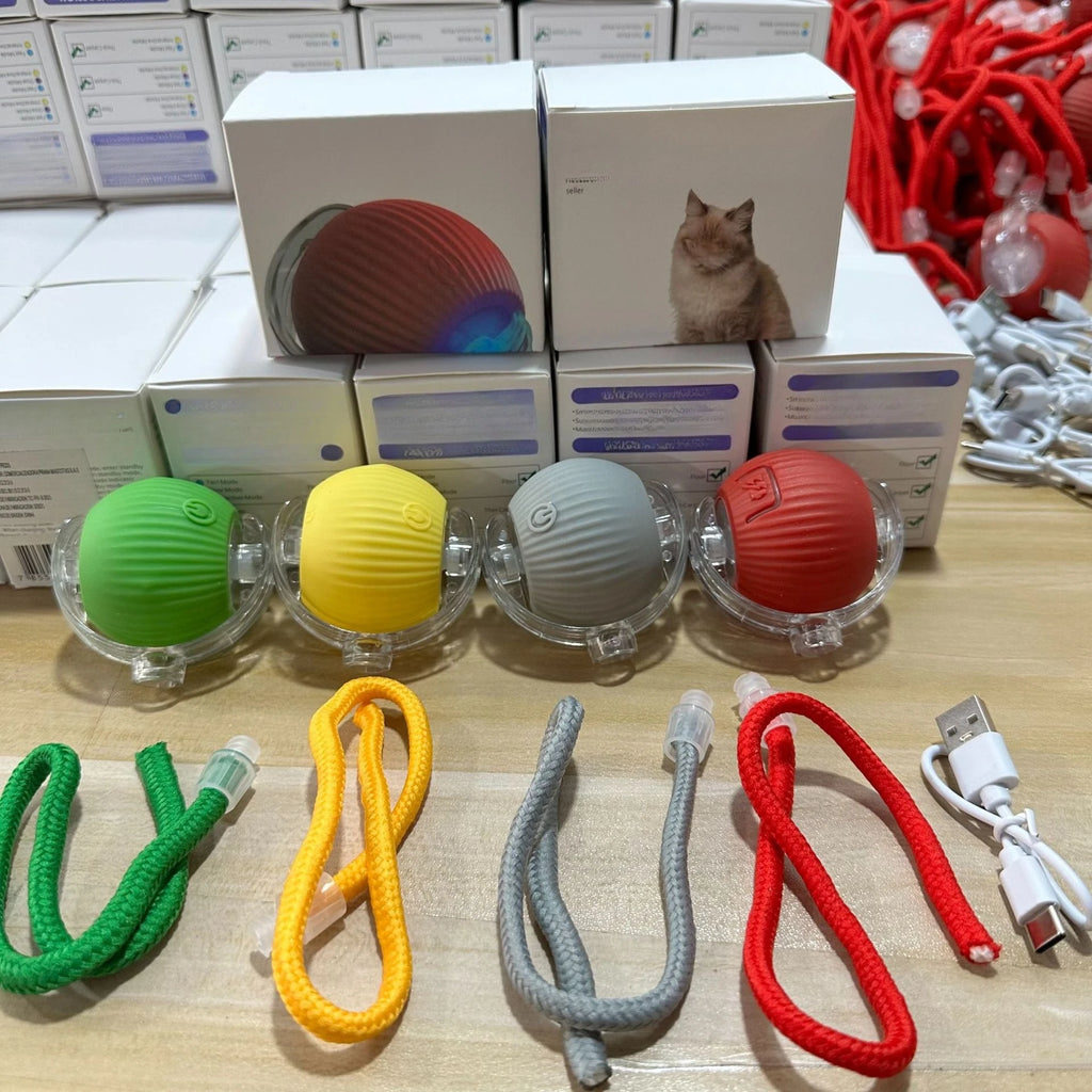 Interactive Dog and Cat Ball Toy with Rope – Durable Self Entertainment Jumping Pet Teaser Ball