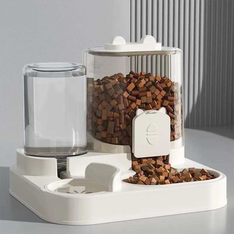 Automatic Dog & Cat Feeder with Water Dispenser – Large Capacity Food Storage Bowl