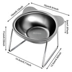 Elevated Stainless Steel Pet Bowl with Stand – Anti-Slip & Neck Support