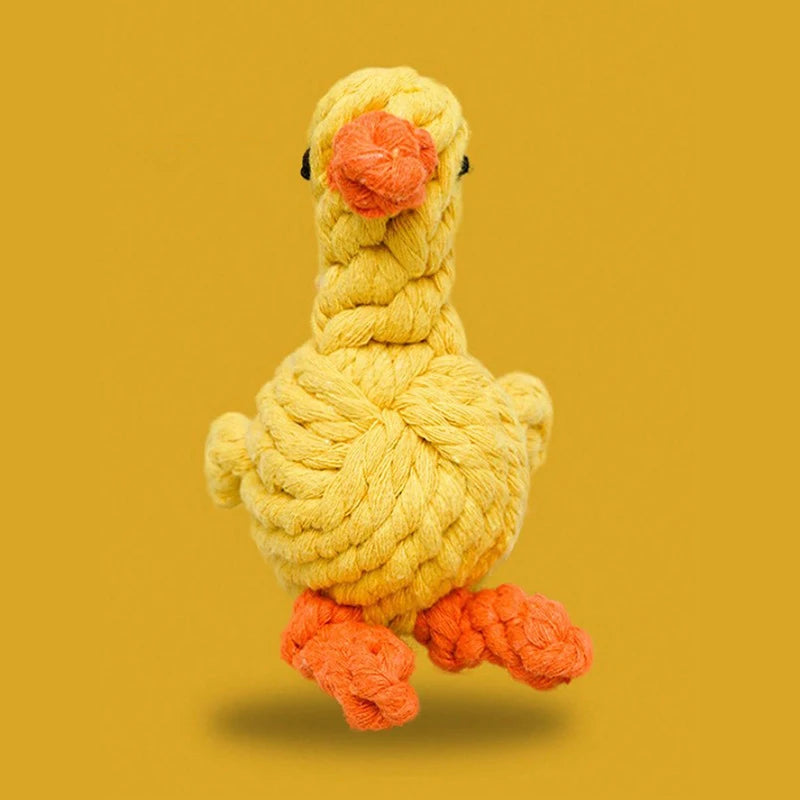 Hand-Woven Cotton Rope Knot Dog Toy – Bite Resistant Teeth Cleaning Chew Toy for Small and Medium Dogs