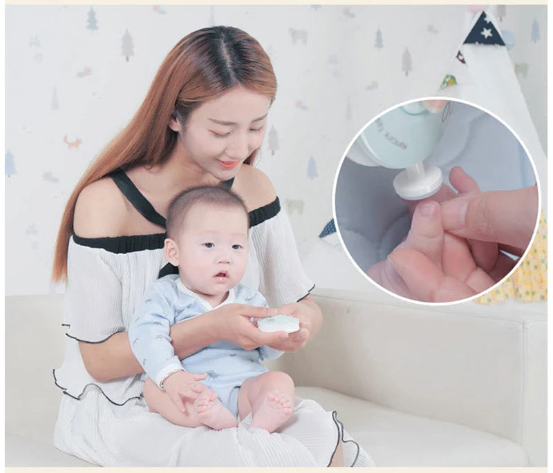 Electric Baby Nail Trimmer – Safe Infant Nail Polisher for Newborns (0–12 Months) Baby Nail Care Kit