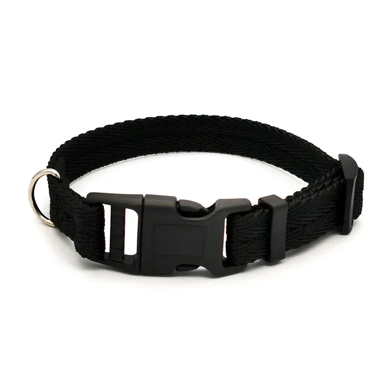Solid Color Dog Collar for Small and Medium Dogs | Quick Release Adjustable Puppy Training Collar for Teddy Bichon Cats