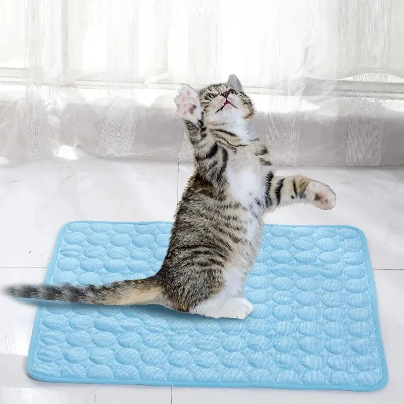 Summer Cooling Pet Ice Mat for Dogs and Cats | Breathable Sofa Bed Cooling Sleeping Pad