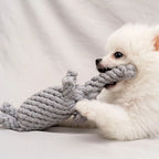 Hand-Woven Cotton Rope Knot Dog Toy – Bite Resistant Teeth Cleaning Chew Toy for Small and Medium Dogs