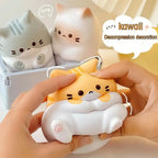 Cat Squishy Stress Relief Toy Slow Rising PU Squeeze Fidget