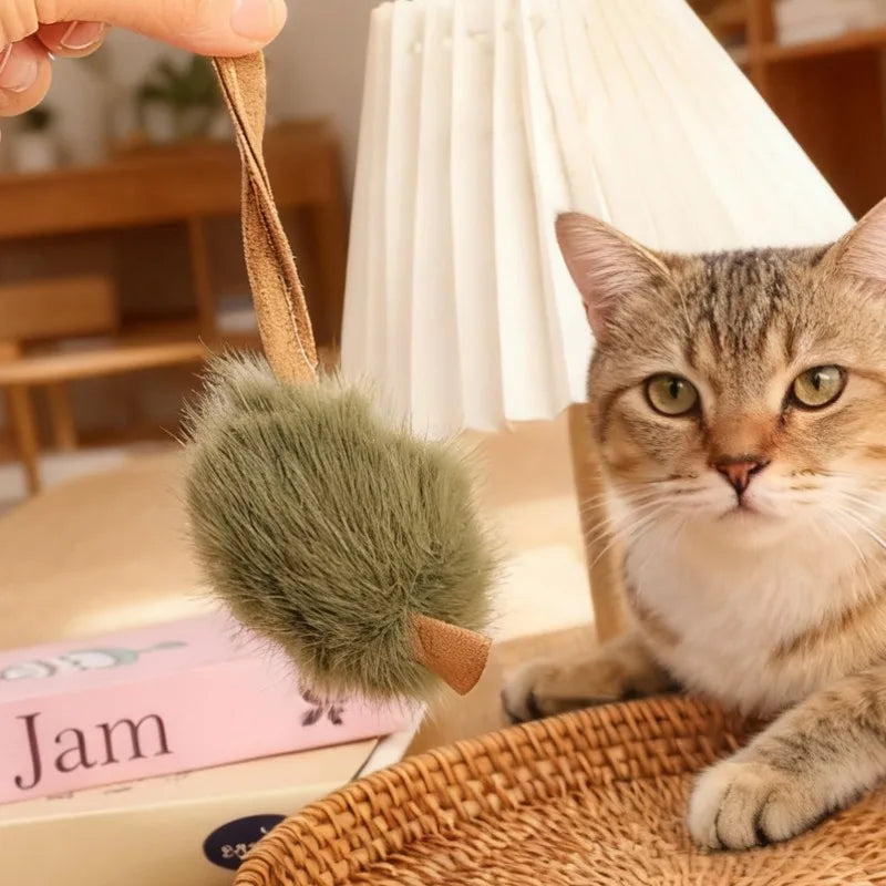 Interactive Mouse Plush Cat Toy – Squeaky Bite-Resistant Kitten Chew Toy