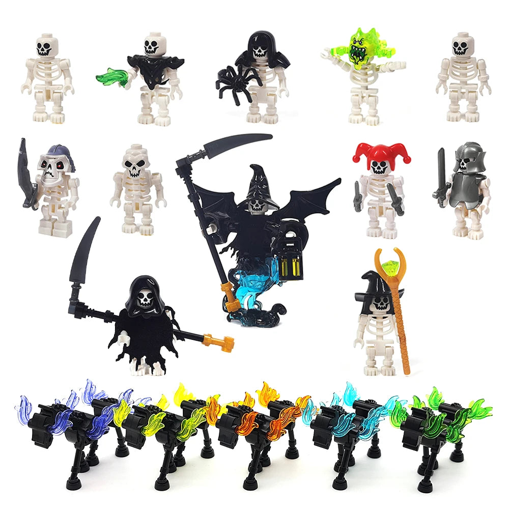 Halloween Skeleton Army Mini Building Blocks – DIY Skeleton Character Model