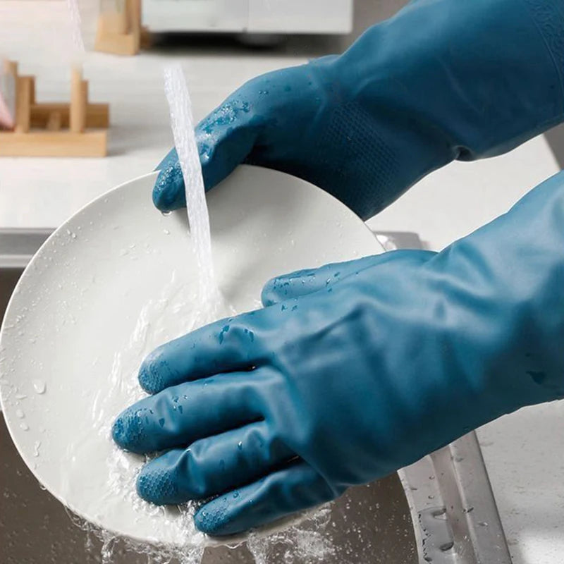Waterproof Cleaning Gloves with Fleece Lining for Kitchen Bathroom and Household Cleaning