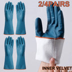 Waterproof Cleaning Gloves with Fleece Lining for Kitchen Bathroom and Household Cleaning
