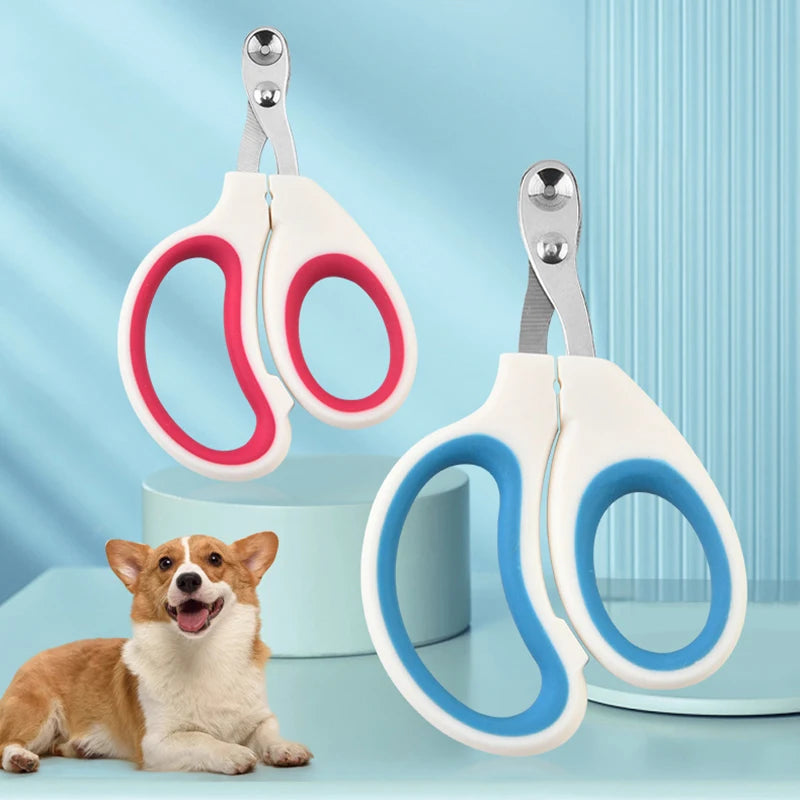 Circular Hole Pet Nail Scissors – Professional Dog & Cat Nail Clippers, Safe & Easy Toe Claw Trimmer for Small Pets, Anti-Slip Pet Grooming Tool